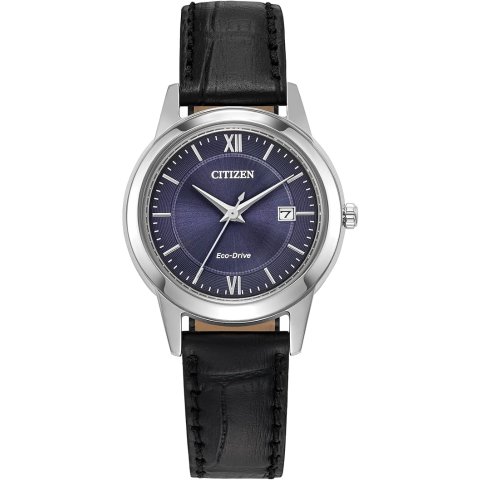 Citizen Eco-Drive Ladies Leather Strap Watch Date