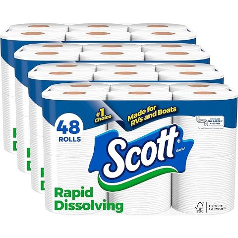 Scott Rapid-Dissolving Toilet Paper 48 Rolls