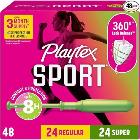 Playtex Sport Tampons 48 Count Fragrance-Free