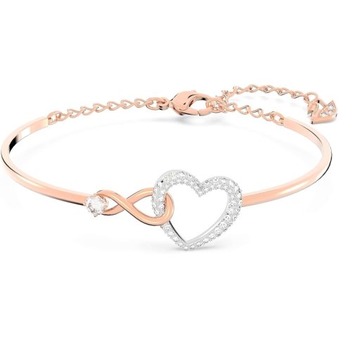 Swarovski Infinity Heart Necklace Rose Gold