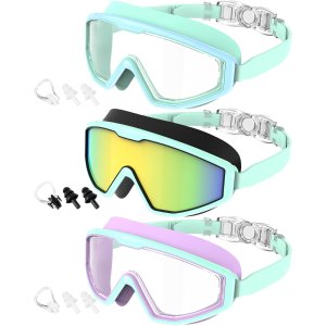 CIFOYA Kids Swim Goggles 3 Pack Anti-Fog UV Protection for Boys and Girls Ages 4-16
