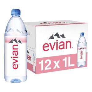 Evian Natural Spring Water 1L Bottle 12 Pack