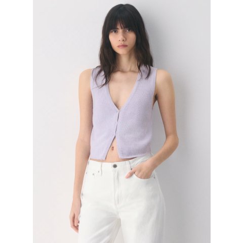 Wilfred Aritzia Cotton Charm Basque Sweatshirt Vest