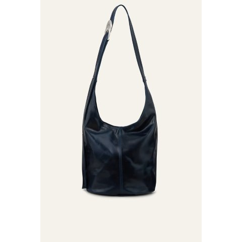 BA&SH Youyou Blue Leather Bucket Bag