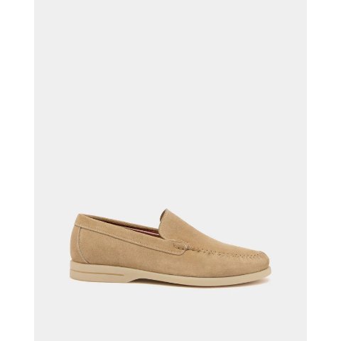 Bally Switz Moc Loafer Light Beige Suede