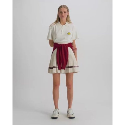 Bally Tennis Collection Cotton Skirt Ivory