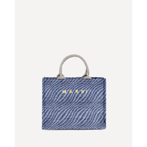 Marni Fabric Tote Bag Blue