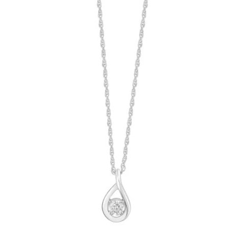 Effy Effy Sterling Silver Lab Grown Diamond Pendant Necklace