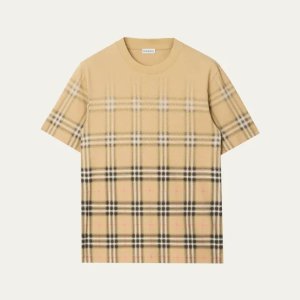 Burberry Men's Gradient Check Cotton T-Shirt