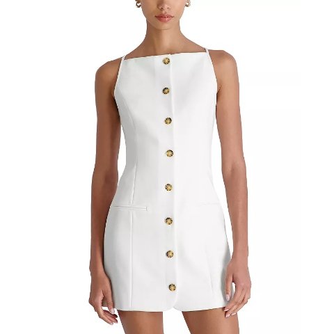 French Connection Azra Twill Square Neck Mini Dress