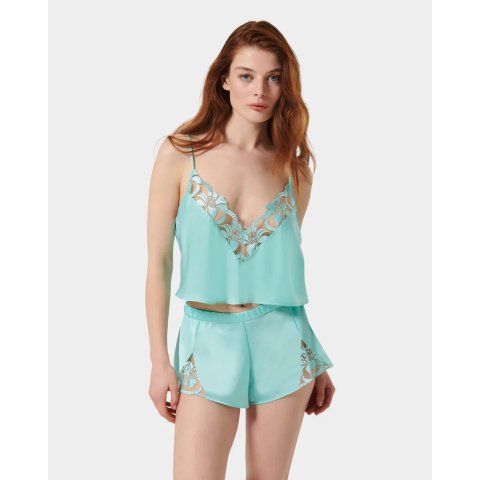 bluebella Leonora Satin Cami and Short Set Blue