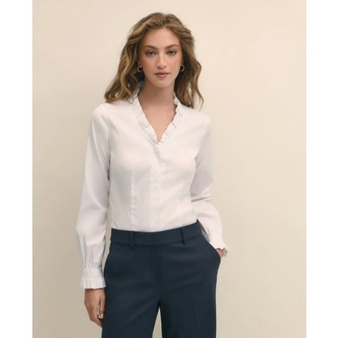 Brooks Brothers Supima Cotton Non-Iron Stretch Ruffle Shirt