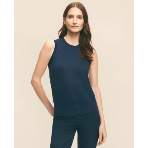 Brooks Brothers Twinset Supima Cotton Knit Shell