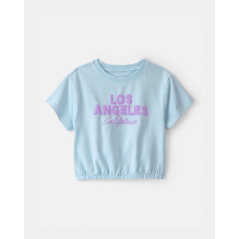 Carter's Girls 'Los Angeles' French Terry Top Blue