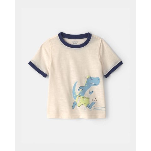 Carter's Baby Boy Dinosaur Graphic Tee Cream