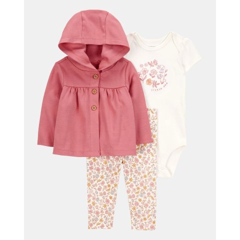 Carter's Baby 3-Piece Cardigan Set Pink