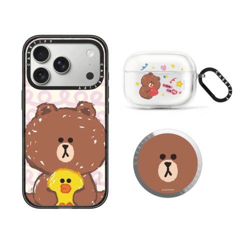 Casetify LINE FRIENDS BROWN Power Up Set