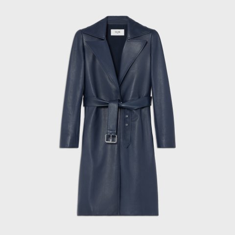 Celine Lambskin Coat Police Blue