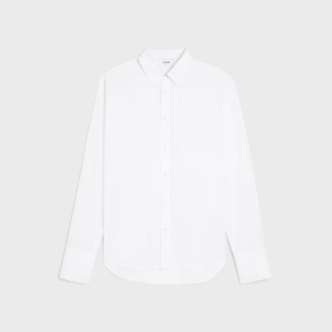 Celine Loose Shirt in Cotton Poplin White