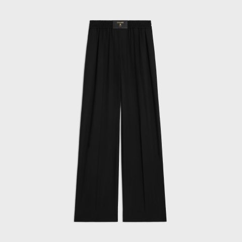 Celine Light Wool Cloth Black Trousers
