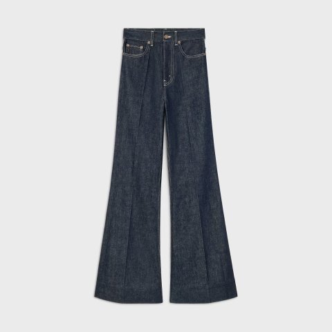 Celine 003 Flare Jeans Lightweight Rinsed Cotton Denim