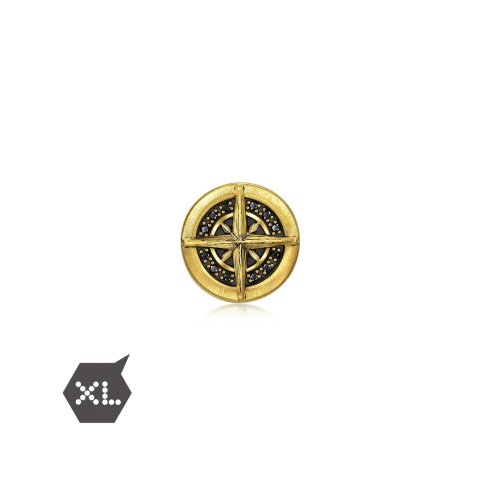 Chow Sang Sang Gold Black Diamond Nautical Star Charm
