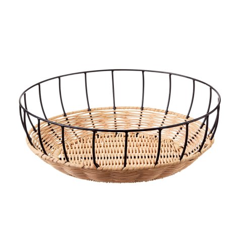 The Container Store Iron and Rattan Bowl