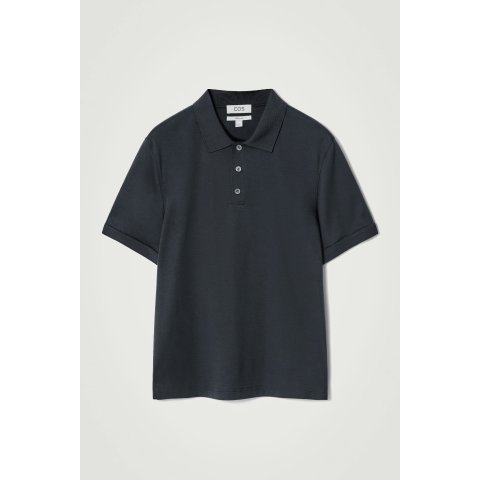 COS Regular-Fit Mercerized Cotton Polo Shirt Navy