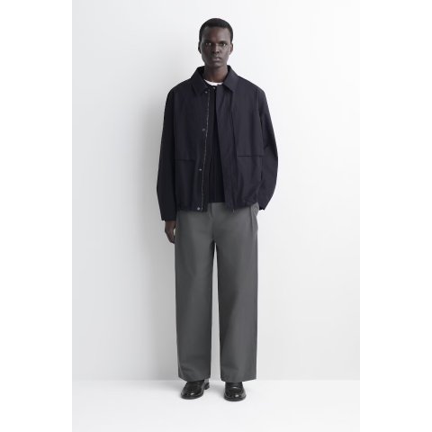 COS Packable Hooded Windbreaker Jacket Navy