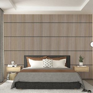 Artika Sonolok Sound-Absorbing Slatted Panel Kit Walnut or Oak Black