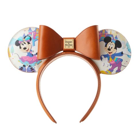 Disney Dooney & Bourke Mickey Minnie Ear Headband Disneyland 70th Anniversary