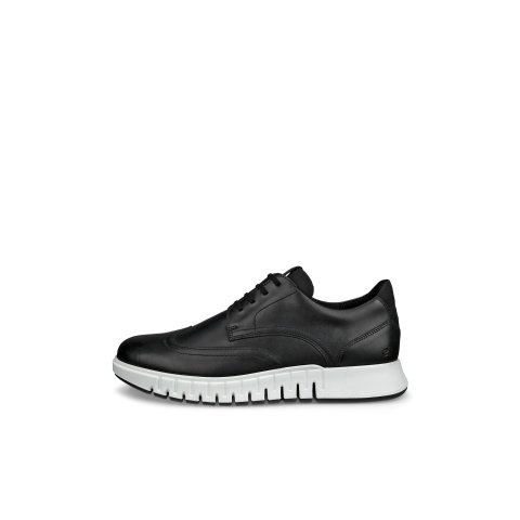 ECCO Gruuv Hybrid Men's Leather Wingtip Shoe Black