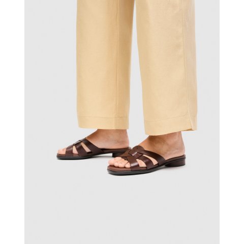 ECCO Sculpted Alba 25 Brown Leather Slides