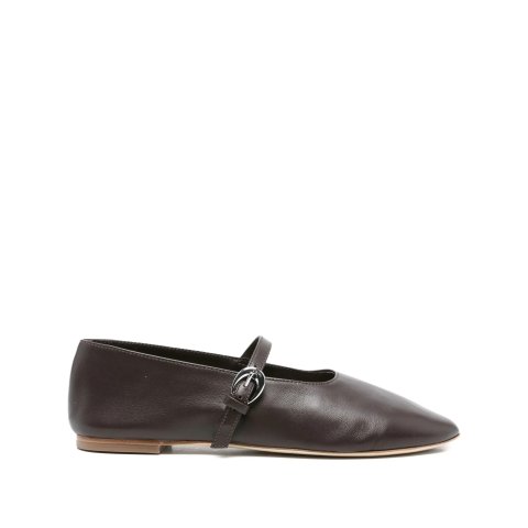 Staud Buckle-Strap Leather Flats