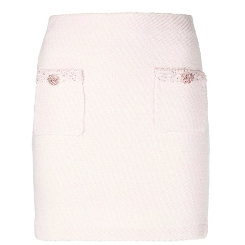Self-Portrait Braided-Trim Mini Skirt