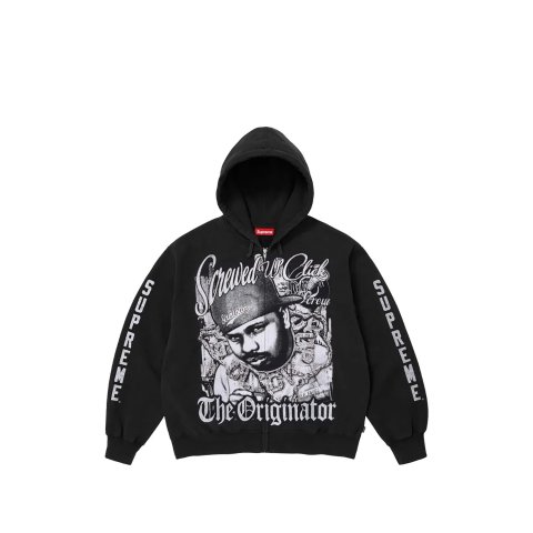 Supreme DJ Screw Zip-up Hoodie Black