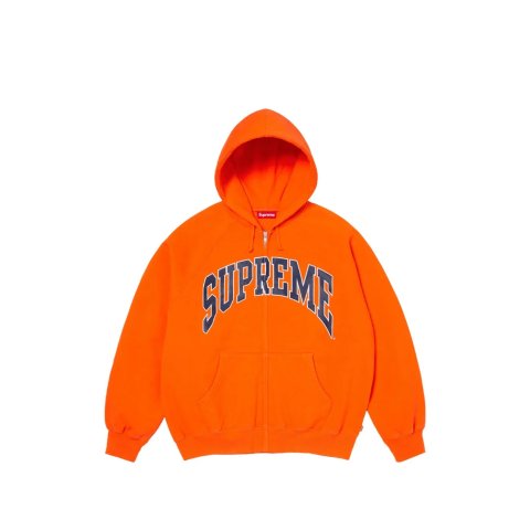 Supreme Cracked Raglan Hoodie Orange