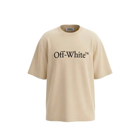 Off-White Logo-Print Short-Sleeve T-Shirt Neutrals