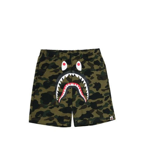 AAPE BY A BATHING APE® A BATHING APE Shark Camouflage Shorts Green