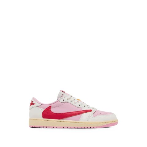 Jordan x Travis Scott Air1 Low OG Pink Lace-up Sneakers