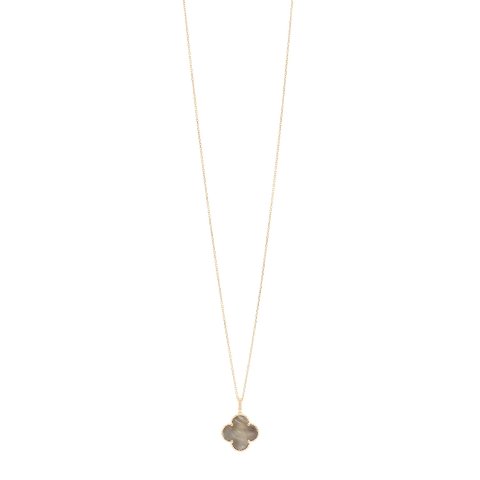 Van Cleef & Arpels 18K Rose Gold Gray Mother of Pearl Long Necklace 1752071