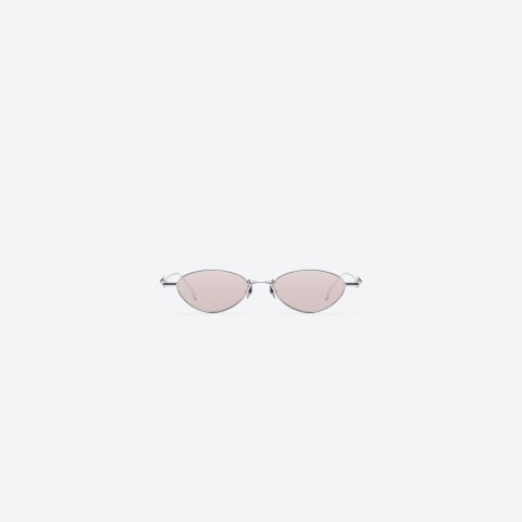 Gentle Monster Eden 02 Silver Oval Sunglasses Brown Lenses