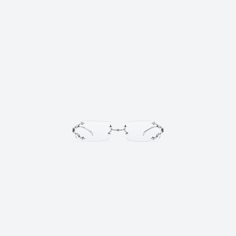 Gentle Monster Mosh 02 Square Silver Metal Glasses
