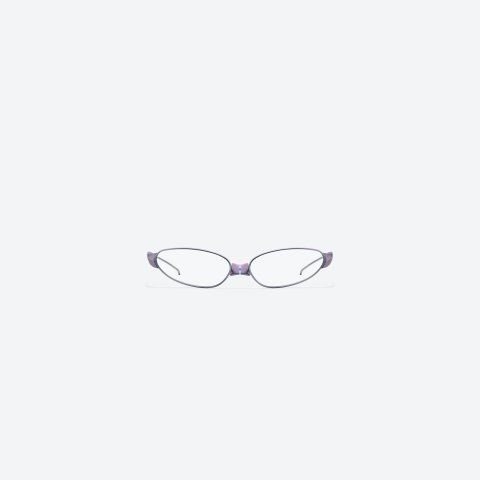 Gentle Monster Fuse MSV1 Cat-Eye Glasses Glossy Silver Metal