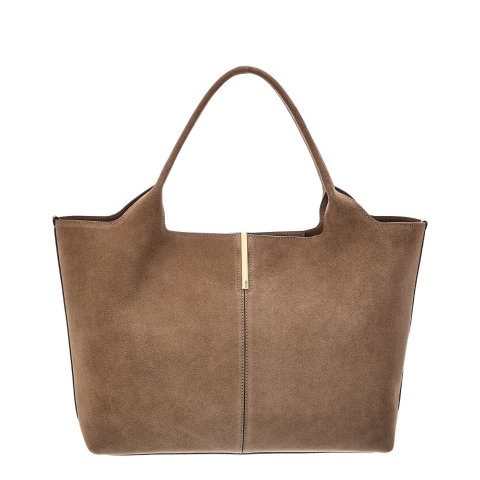 Tod's Logo Medium Suede Tote