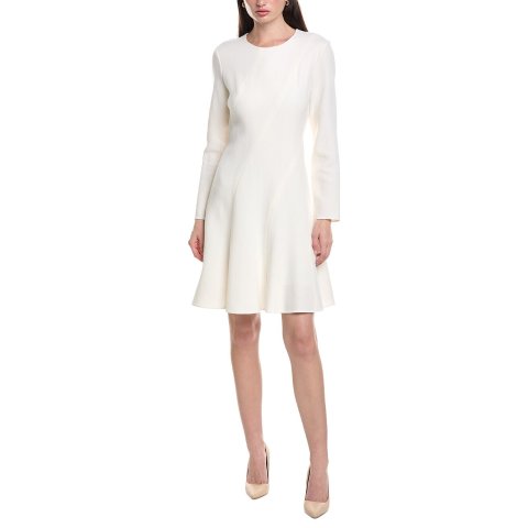 Lafayette 148 New York Lafayette 148 Wool Mini Dress Flounced Hem
