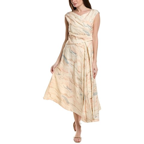 Lafayette 148 New York V-Neck Drape Dress