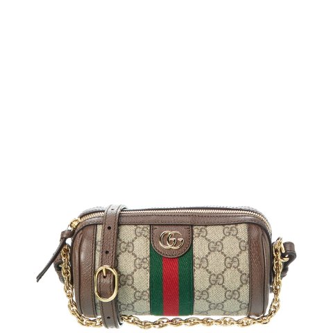 Gucci Ophidia Mini GG Supreme Canvas and Leather Crossbody Bag