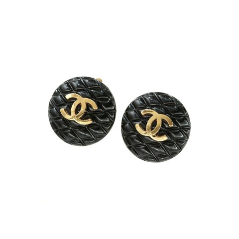 Chanel Vintage Plated Coco Mark Earrings