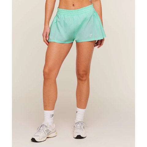 Gymshark Flutter Woven Shorts Pop Turquoise